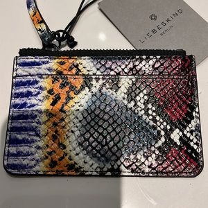 NWT Liebeskind Multi-color Snake Print Card Holder